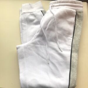 GARAGE white and grey joggers, Size S